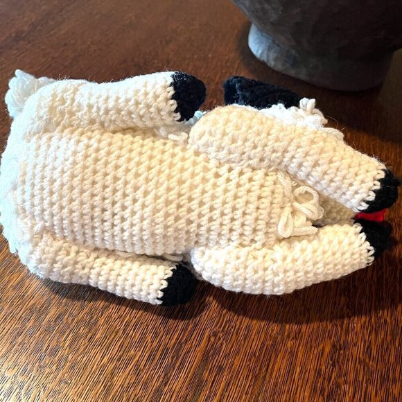 NEW Hand Crocheted Hand Knitted, Stuffed Puppy Dog - White Poodle - Picture 6 of 10